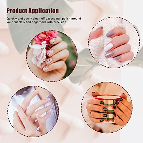 3pcs Nail Art Clean Up Brushes, Nails Painting Brushes, Round & Angled Head