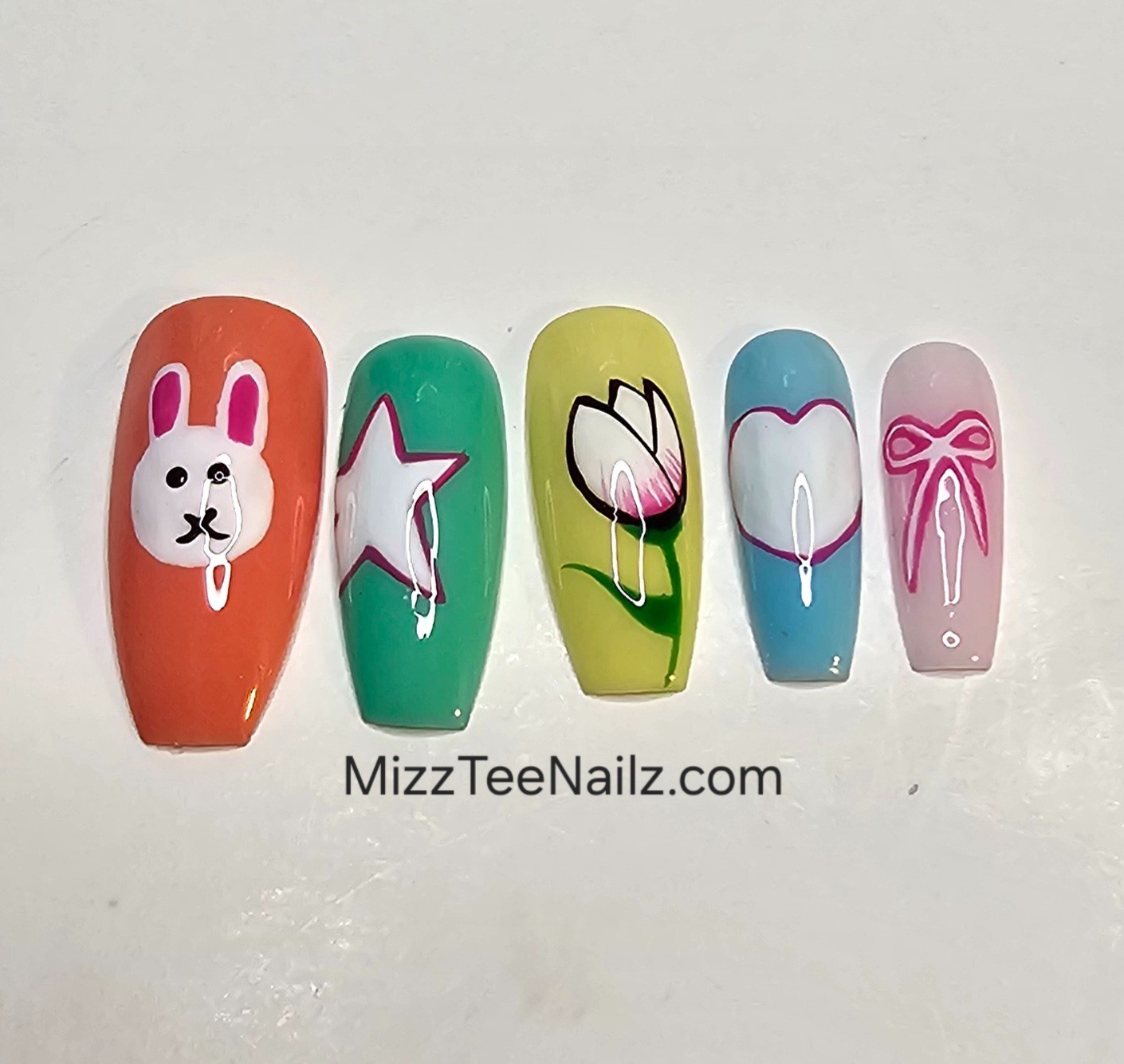 Press-On Nail Set #54: 2000’s Spring