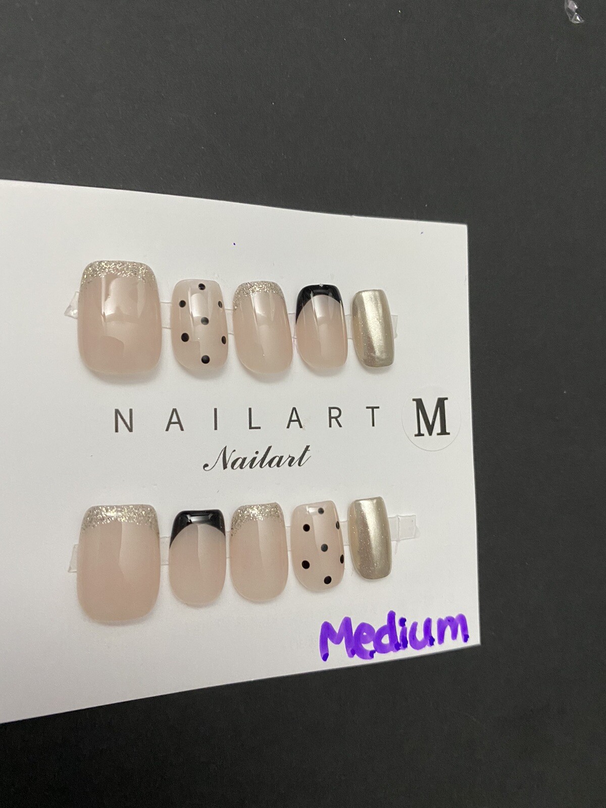 High End Pretty custom Nails Handmade press on nails-10 pcs-Medium