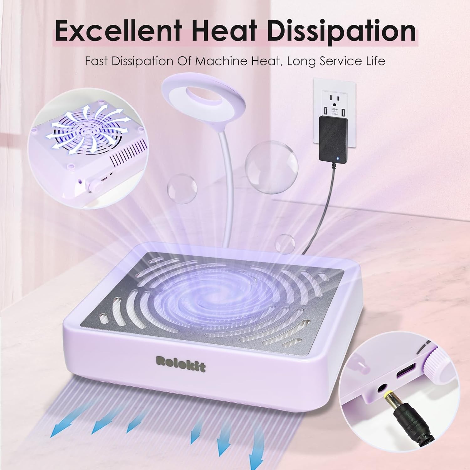 Nail Dust Collector,Compact Vacuum Fan Dust Collector for Nail Working