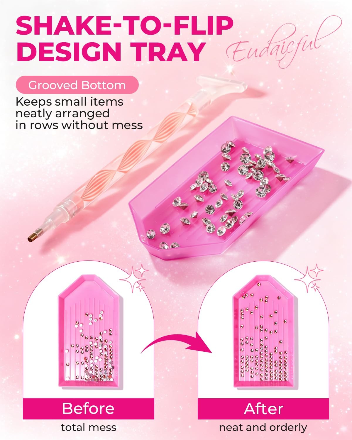 Rhinestone Picker Tool Kit: 2Pcs Rhinestone Picker Handle, Dual-Ended Rhinest…