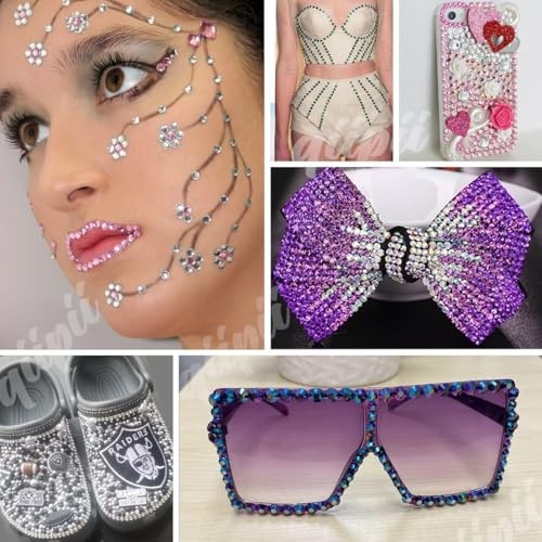 24 Color 20000PCS Jelly Resin Rhinestones & B7000 Glue for Crafting, Nails & Mak