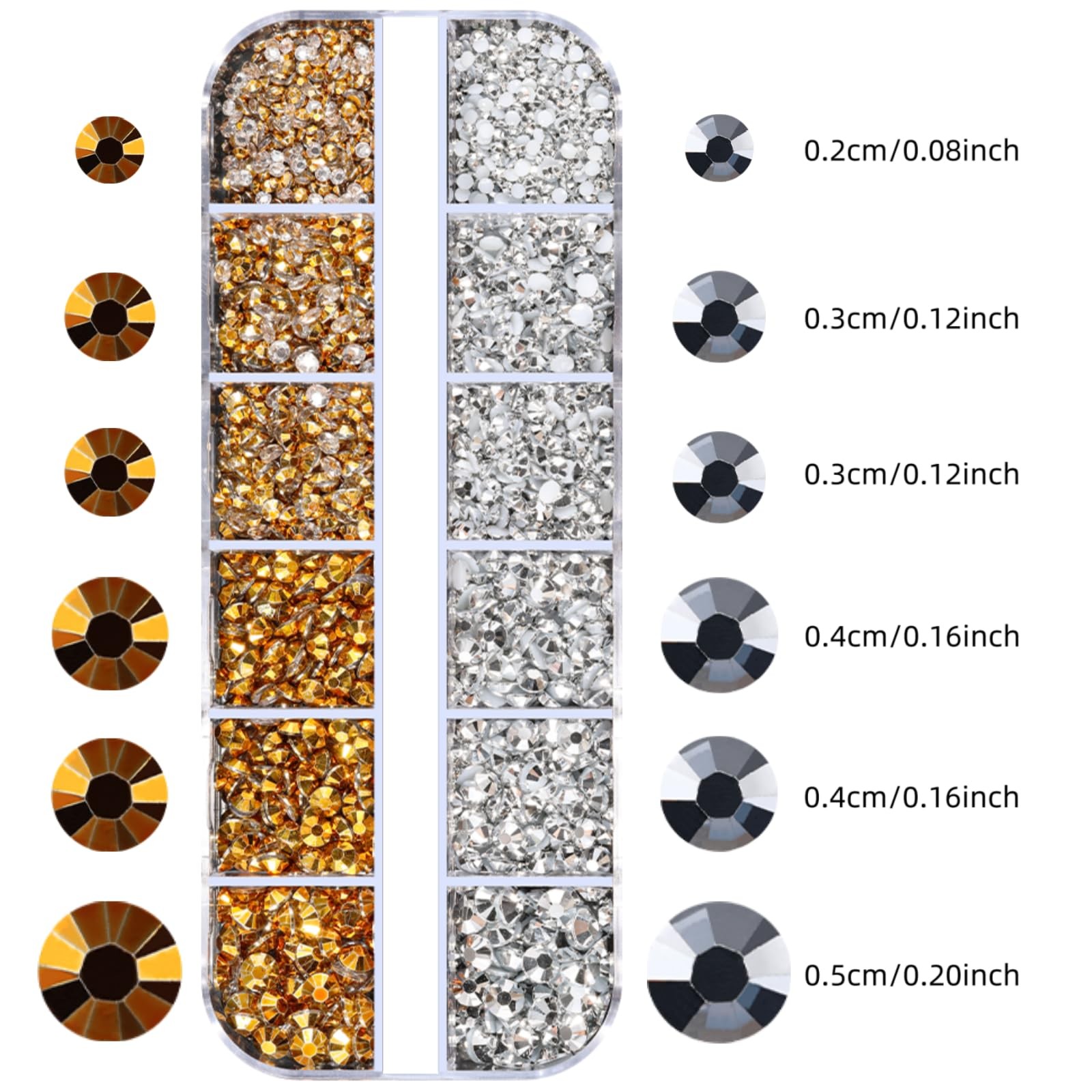 Nail Art Rhinestones Crystals AB Flatback Rhinestones Stones Gems with Pick U…