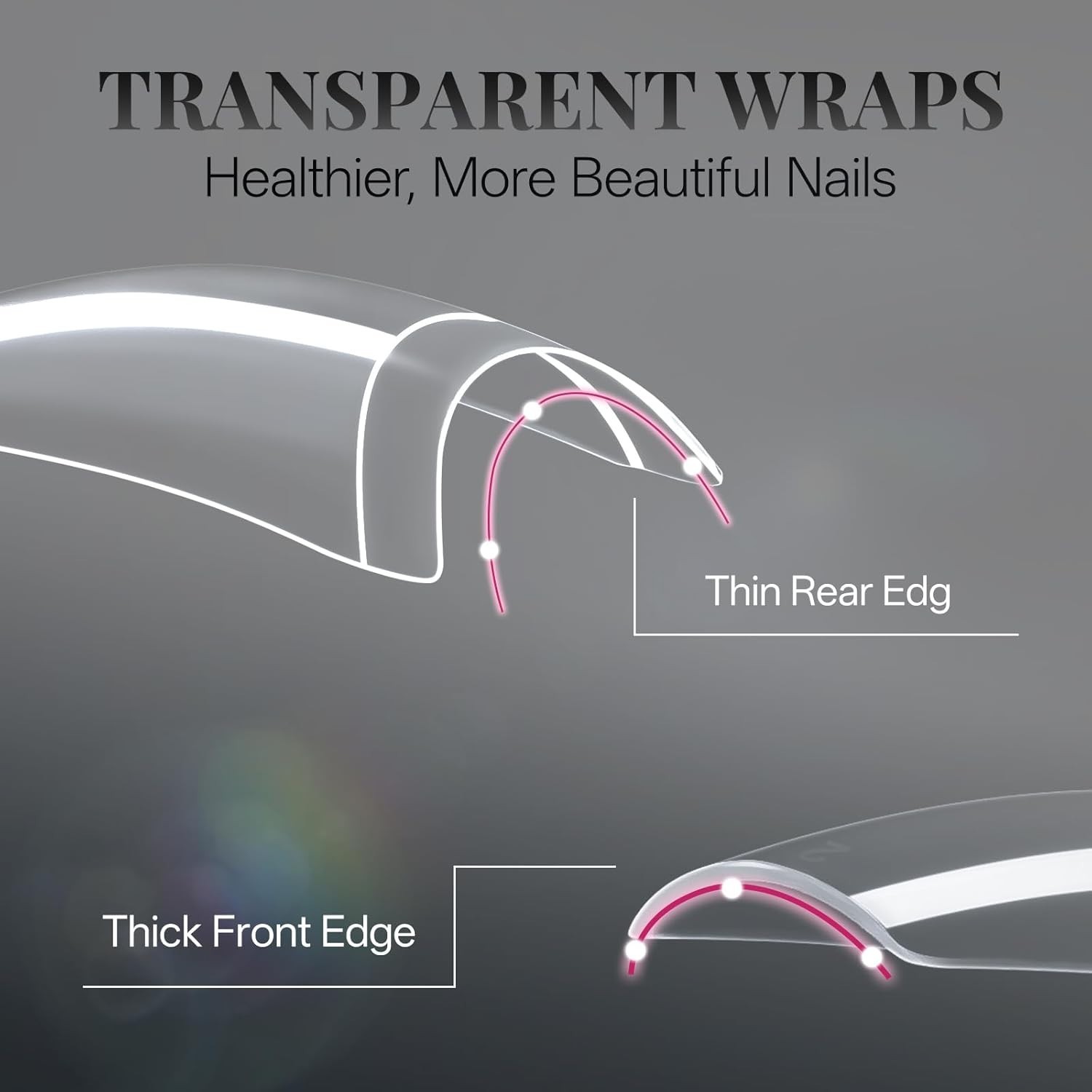 Nail Tips Lady French Style Acrylic Artificial Half Cover False Nail Tips wit…