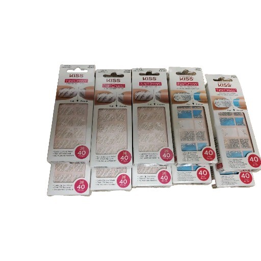 KISS NAIL DRESS Ultimate Nail Fashion 40 Strips each pack . 10 boxes different