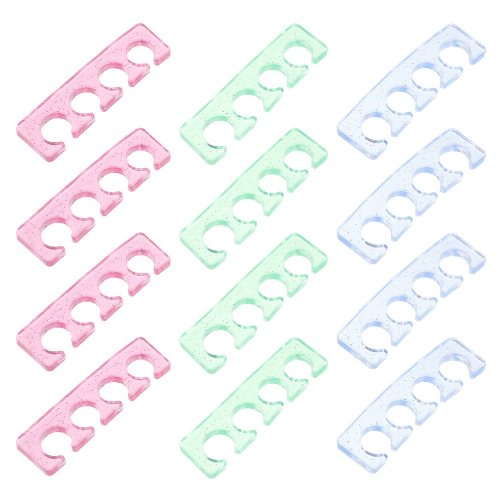 12 Pcs Forefoot Silicone Toe Separator Bunion Spacer Nail Art Separators