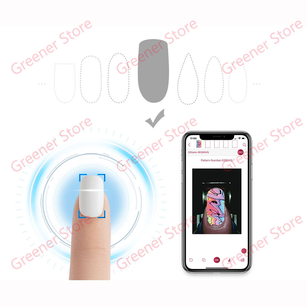 O’2Nails Mobile 3D DIY Nail Printer App Control Nail Art Machine for Home Salon