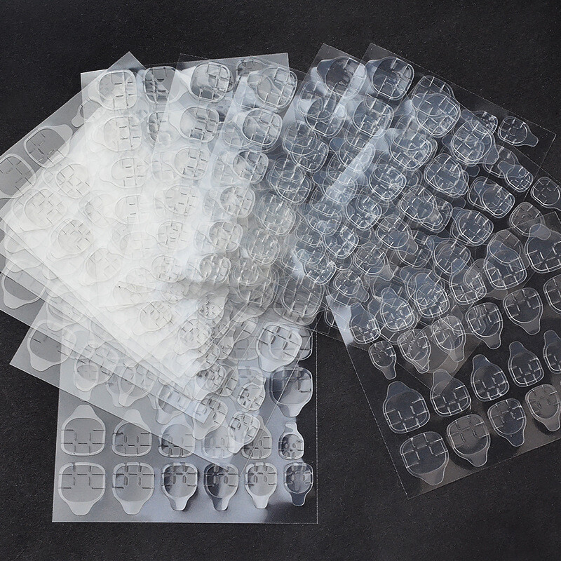 120pcs Double-Sided Nail Glue Tape Sticker Adhesive Nail Tabs Press Nails DIY