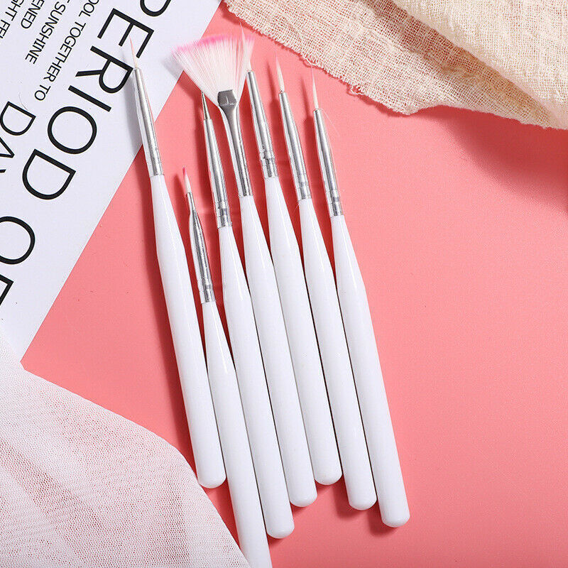 8/20 PCS Nail Art Pen Dotting Painting Drawing UV Gel Liner Polish Brush Tools