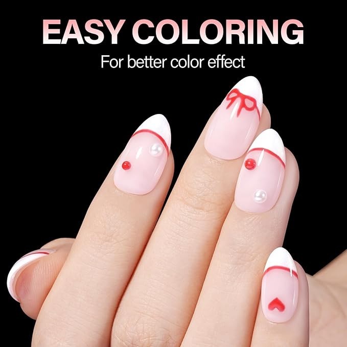 Short Almond Nail Tips, 15 Sizes 240PCS Preshaped Soft Clear Gel Nails Tips Full