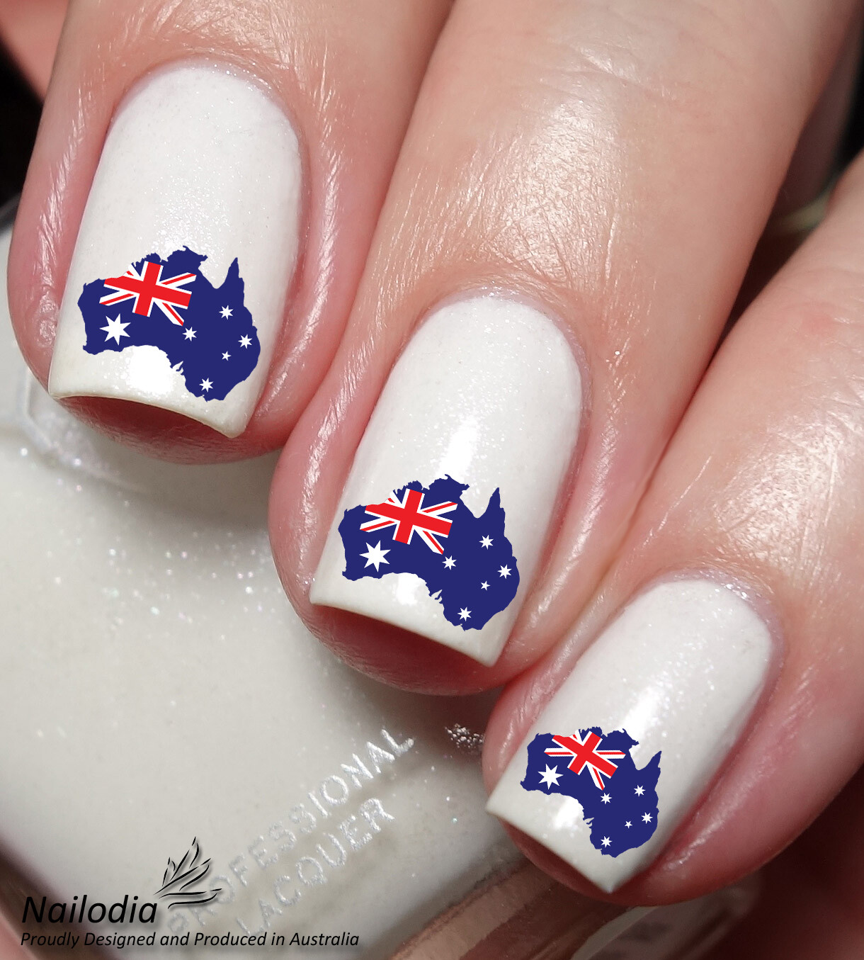 I Love Australia Nail Art Decal Sticker Water Transfer Slider – Aussie Theme