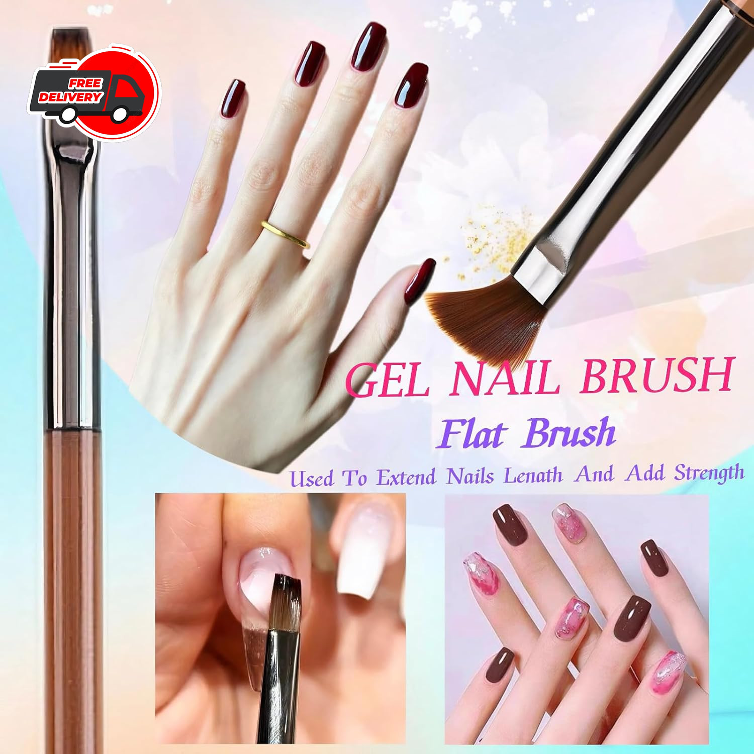 5pcs Nail Art Liner Brushes, Liner Brush For Nails Gel, Thin Nail Art Brush, Siz