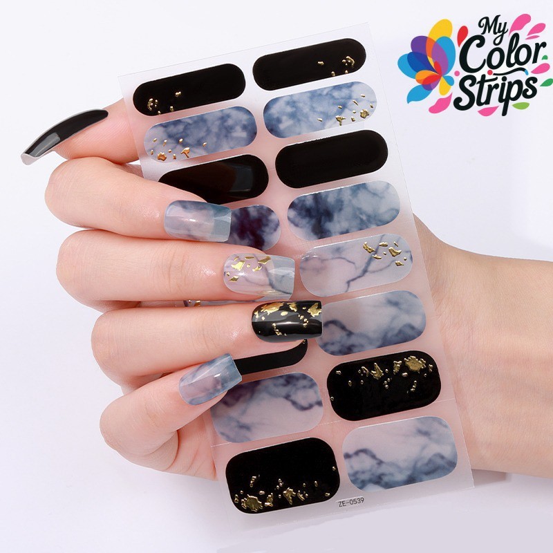 Glitter Nail Wraps Full Size Sticker Nail Polish Art Self-Stick Decor