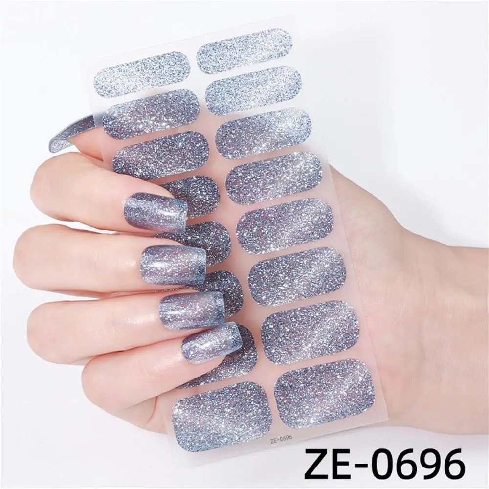 Full Size Nail Wraps Stickers Polish Look Art Self Stick Strips USA