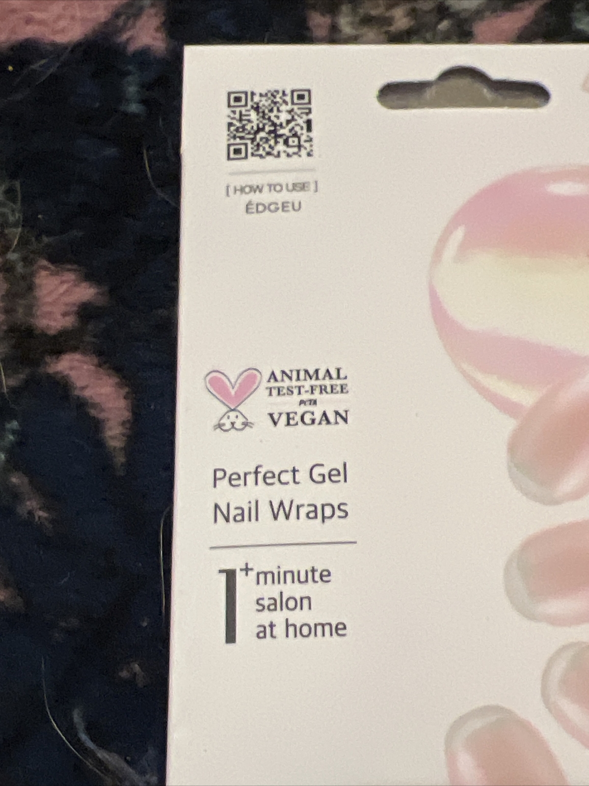 Perfect Gel Nail Wraps, ENA139, Mirror Milk Pink Recipe, 16 Piece Strips Set