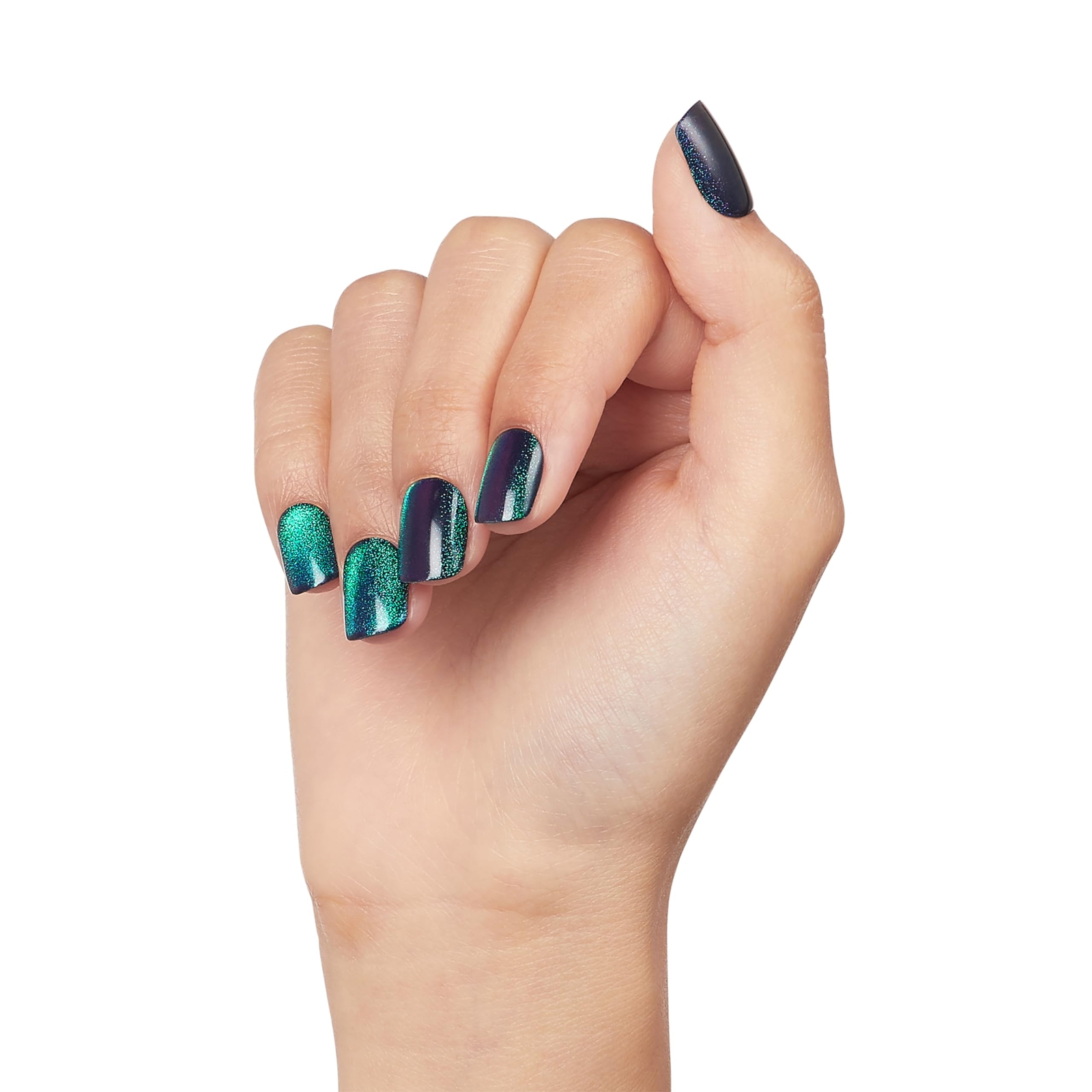 Glue Mani Press On Nails Better Things Green Short Squoval 30 Nails Full Set NEW