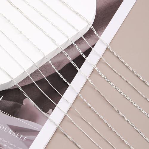 8 Strips Metal Chain Nail Art Charms – Silver Jewelry Chains 3D Decorations