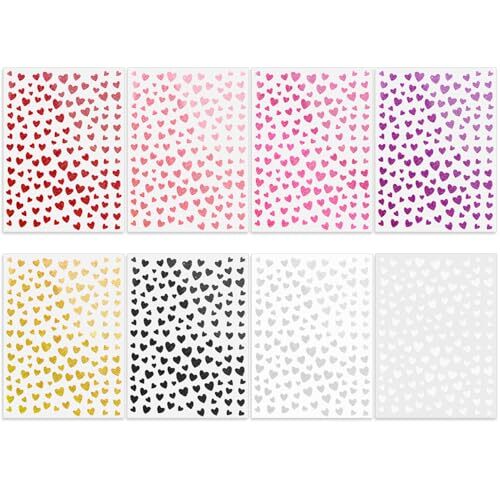 Valentine’s Day Nail Art Stickers – Glitter Sexy Heart Nail Decals, Self