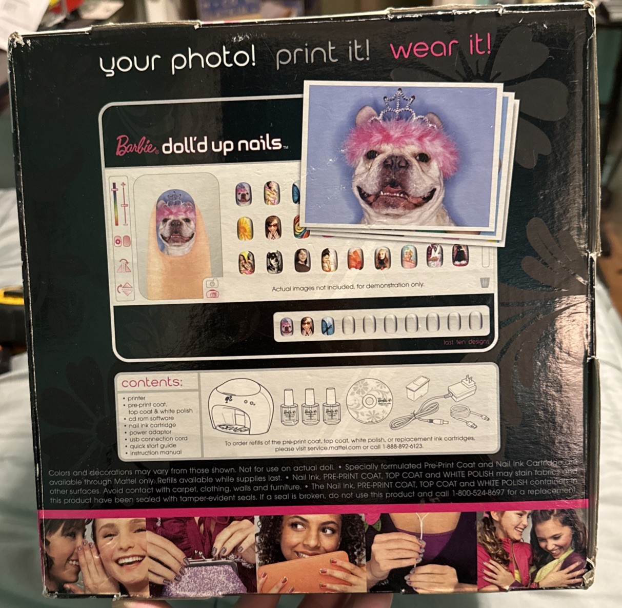 Vtg BARBIE DOLL’D UP NAILS DIGITAL PRINTER 2008 NEW COMPLETE SET SEALED