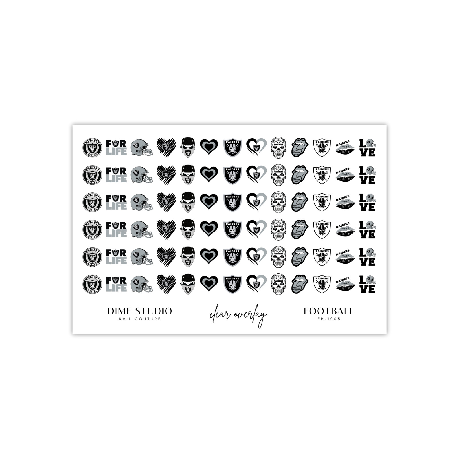 Las Vegas Raiders Nail Decals Water Transfer Nail Art