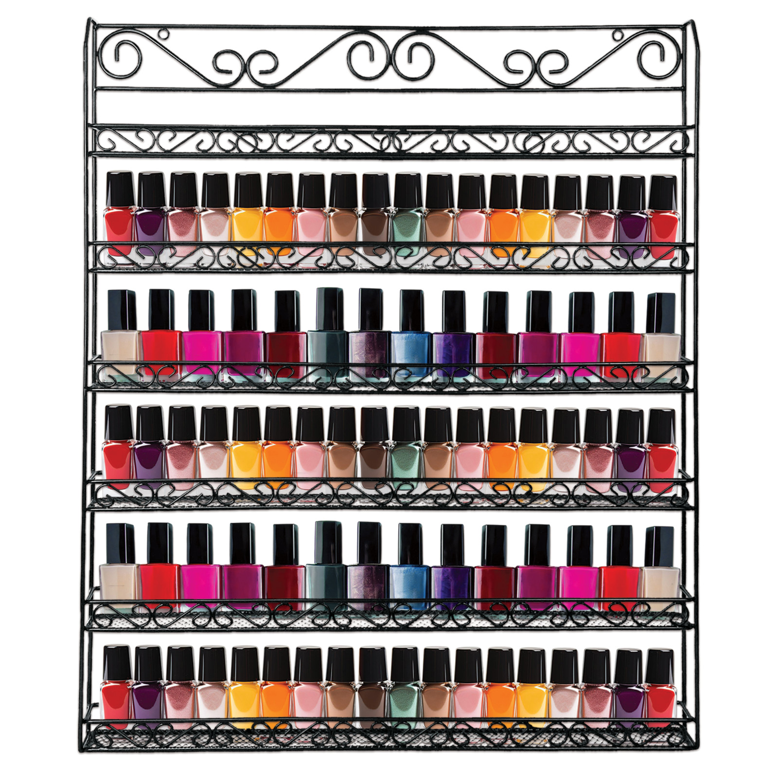 Metal Wire Nail Polish Display Organizer Wall Rack (Hold 90 to 100 Bottles) USA