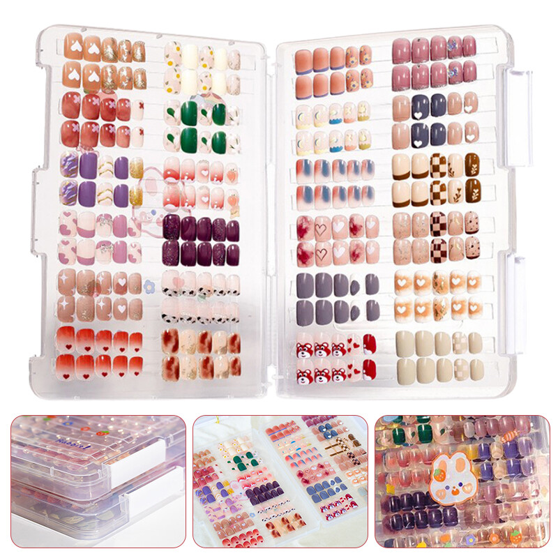 Nail Art Storage Box Nail Wear Dustproof Storage Book Display Color Card Tool