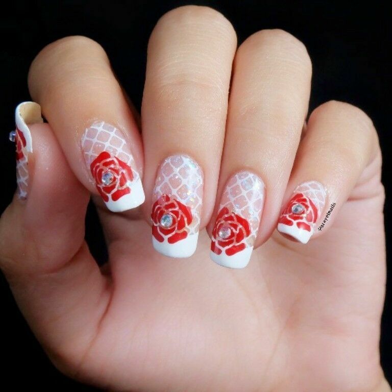 Nail Art Stamping Black Cat Rose Theme Manicure Template Image Plate Kit BP 03