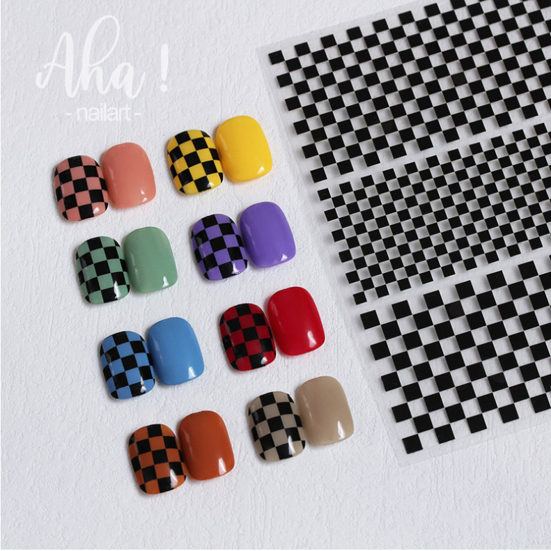 3D Classic Checkerboard Grid Mesh Sticker Board Self-Adhesive Chess Lattice NH20