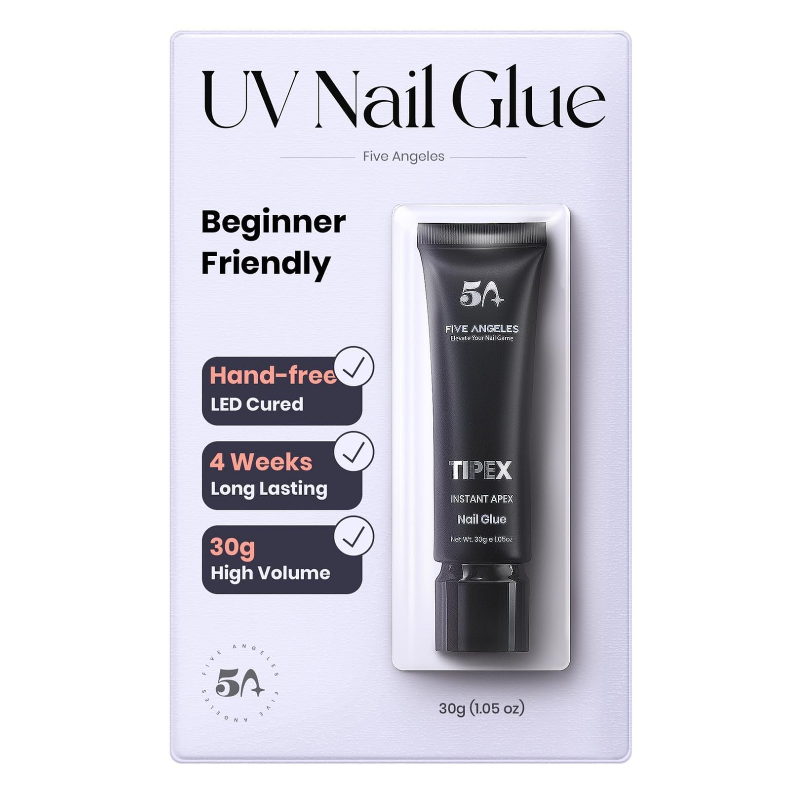 Tipex UV Gel Nail Glue – 30g Strong Hold Adhesive for Soft Gel & Acrylic Nail…
