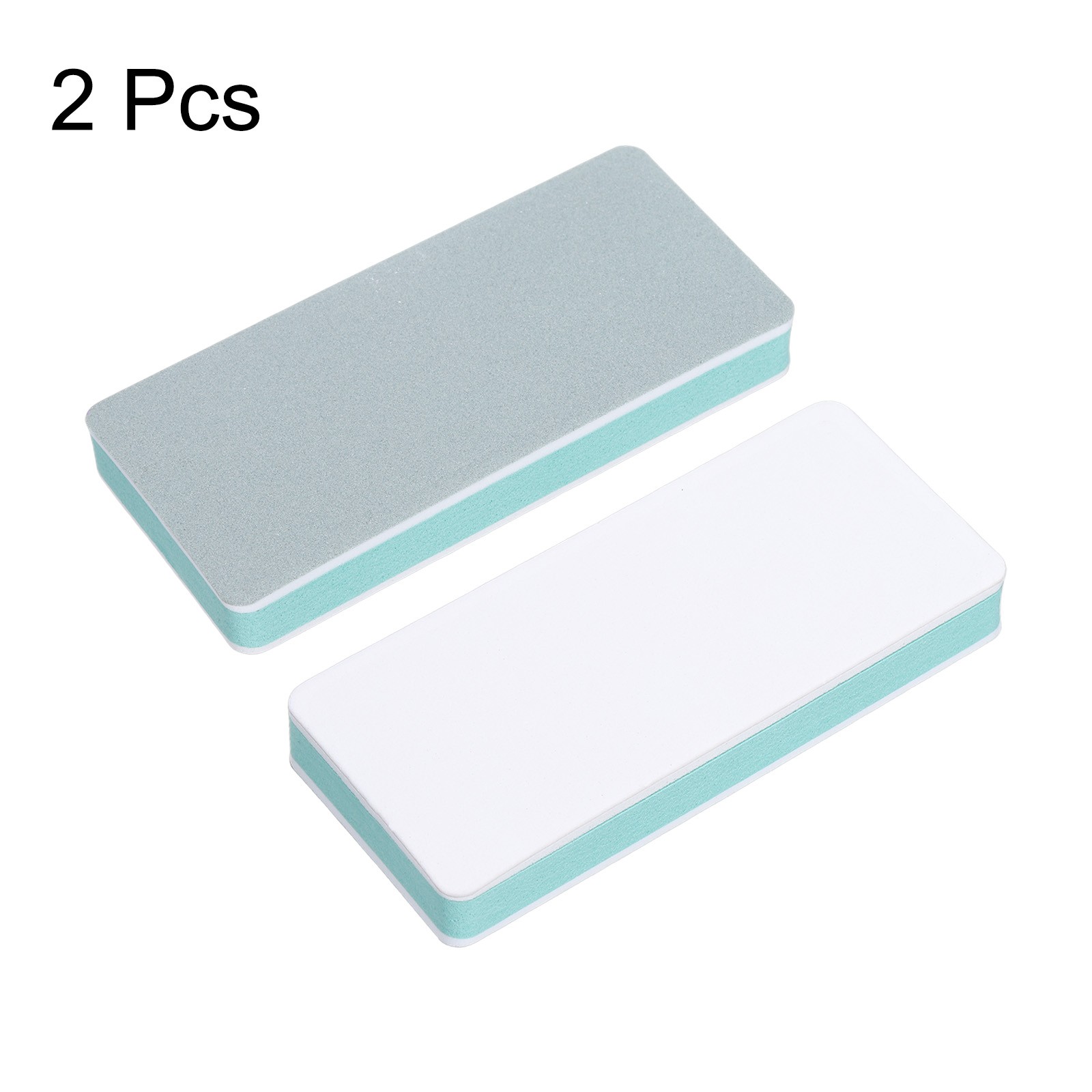 2pcs Nail Buffer Block 600/3000 Grit Nail File for Nail Buffing, White/Green