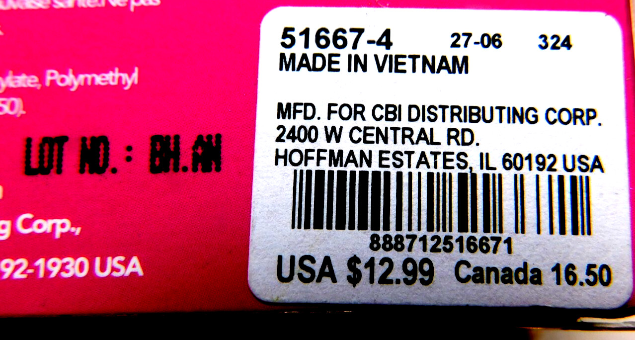 CBI Distributing Corp~Icing 24 Faux Nails Vegan BH.AN Pink & White Hearts&Flames