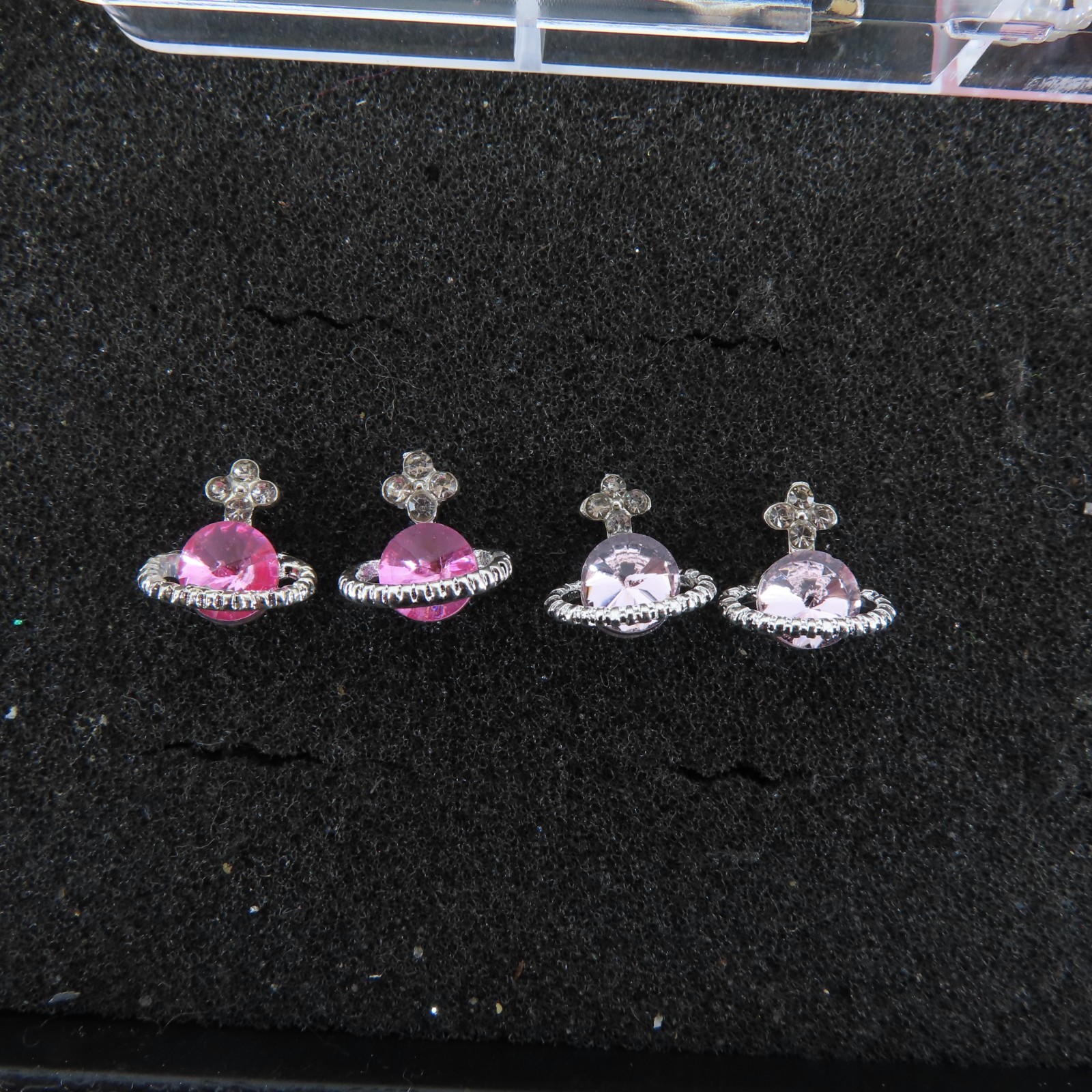 (5 BOXES) TATIWOO 3D NAIL ART CHARMS 24PCS PINK BOW HEART STAR BUTTERFLY DECALS