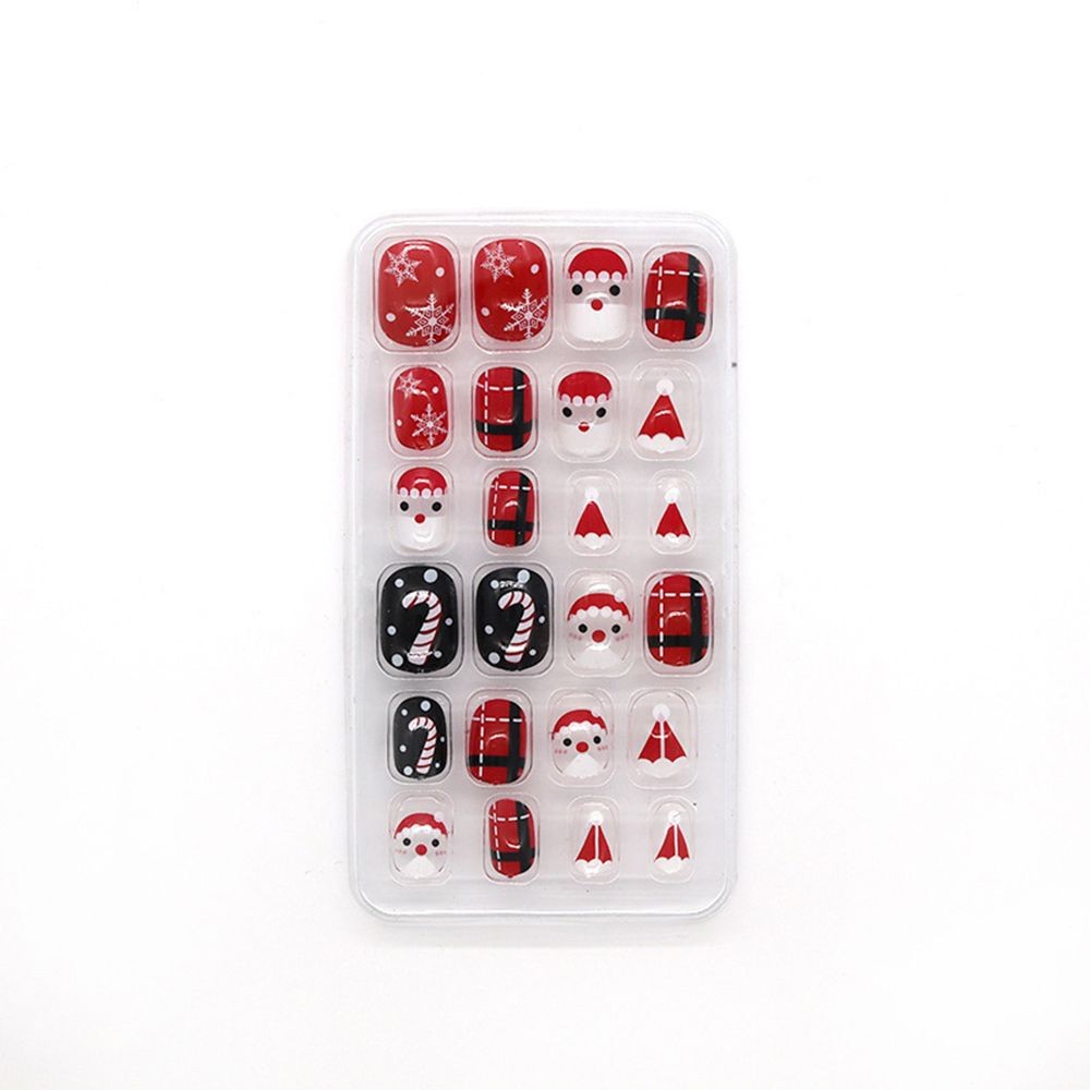 Kids Fake Nails Christmas Gifts DIY Nail Art Decoration Christmas False Nails