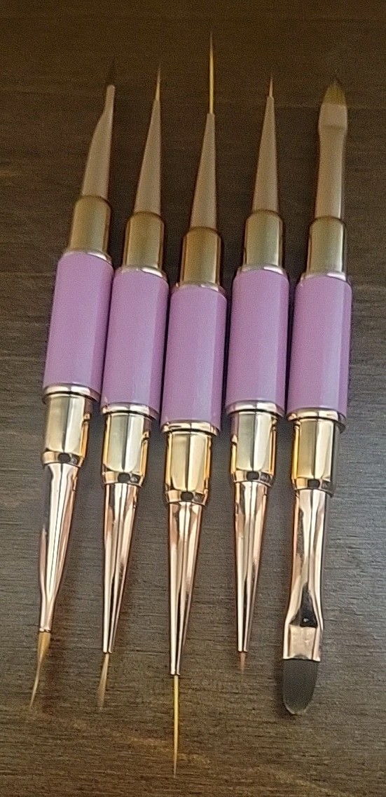 5 Piece Nail Art Brush Set