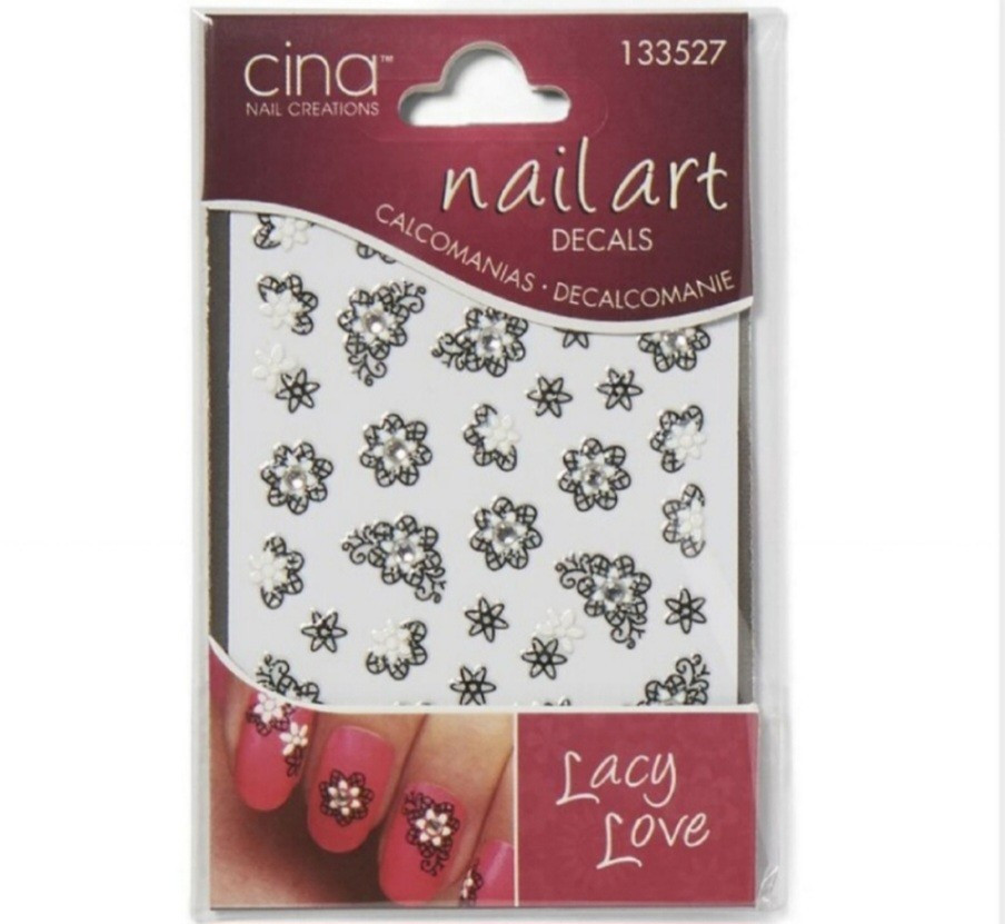 NWT CINA Nail Art Decals N°133055 Punky Princess & N°133527 Lacy Love!