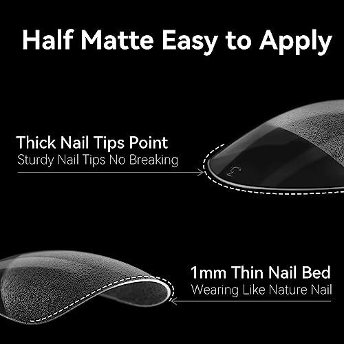 Almond Oval Fake Nails Pre-shape 504pcs Oval Gel Nail Tips Round Oval Almond