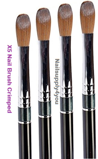 X5 Super – Kolinsky Professional Acrylic Nail Brush for Manicure (Crimped)