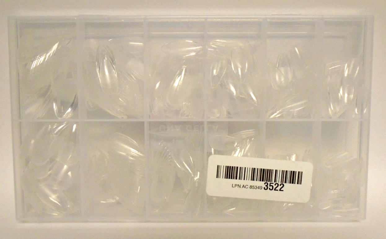 UNA GELLA Soft Gel Pre-Shaped Acrylic False Nail Tips Oval Almond 504 pcs. F/S