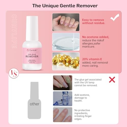 Multi-functional Brush-On Nail Glue Remover 20ml for Press On and Fake Nails