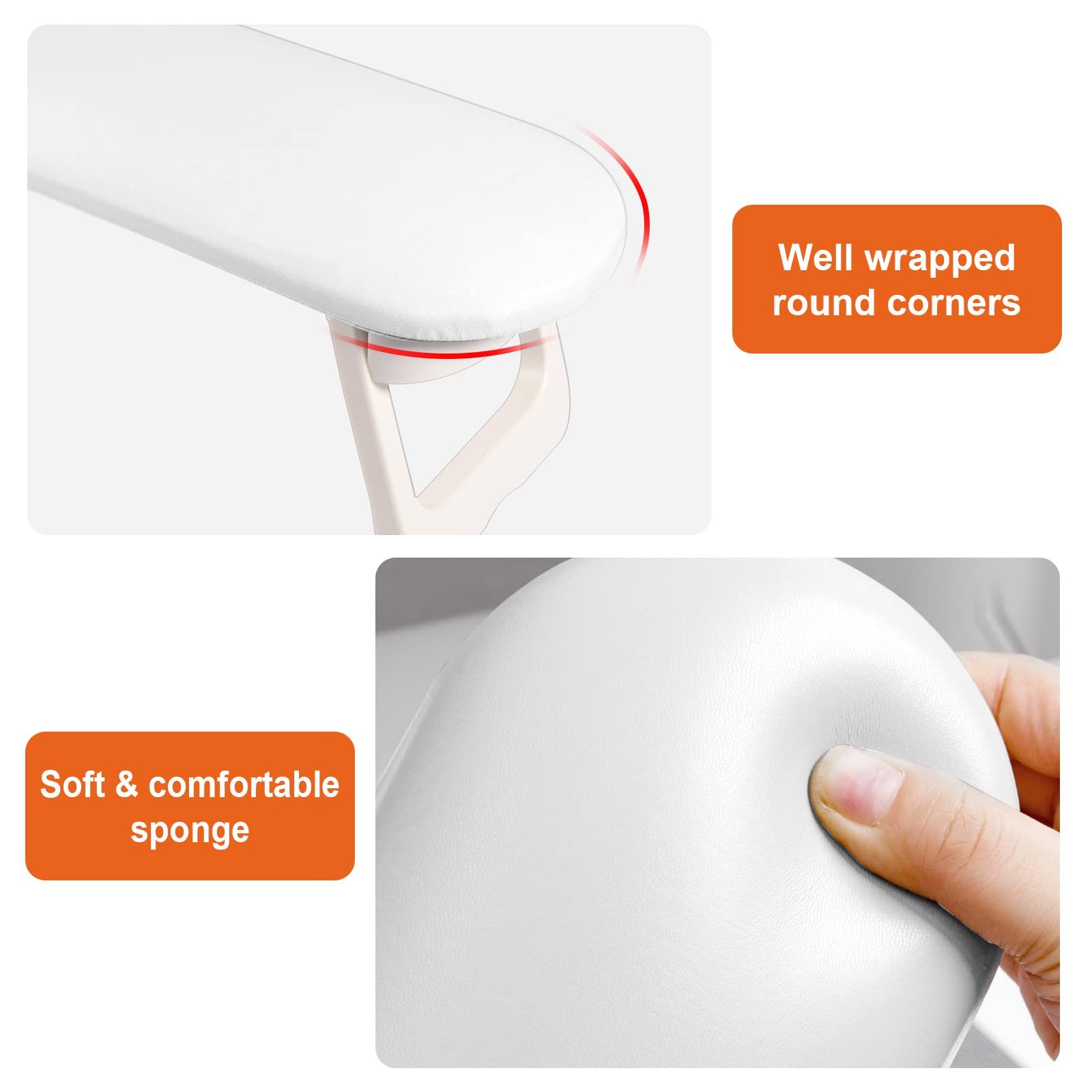Nail Arm Rest, Foldable PU Leather Nail Hand Rest For Manicure, with Soft Nai…