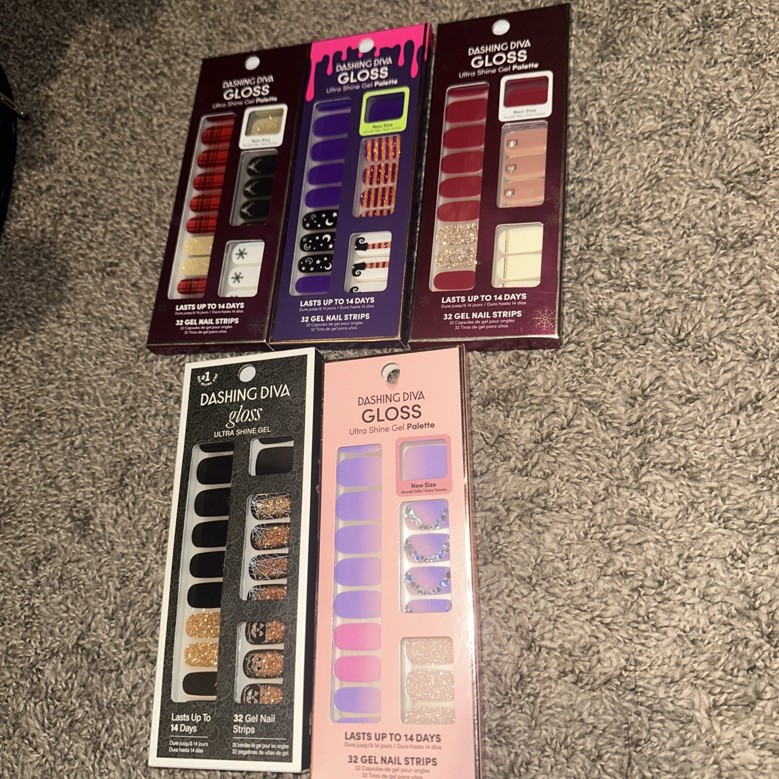 Dashing Diva 32 Gel Ultra Shine Gel Palette Pack Of 5 Holiday Special Brand New