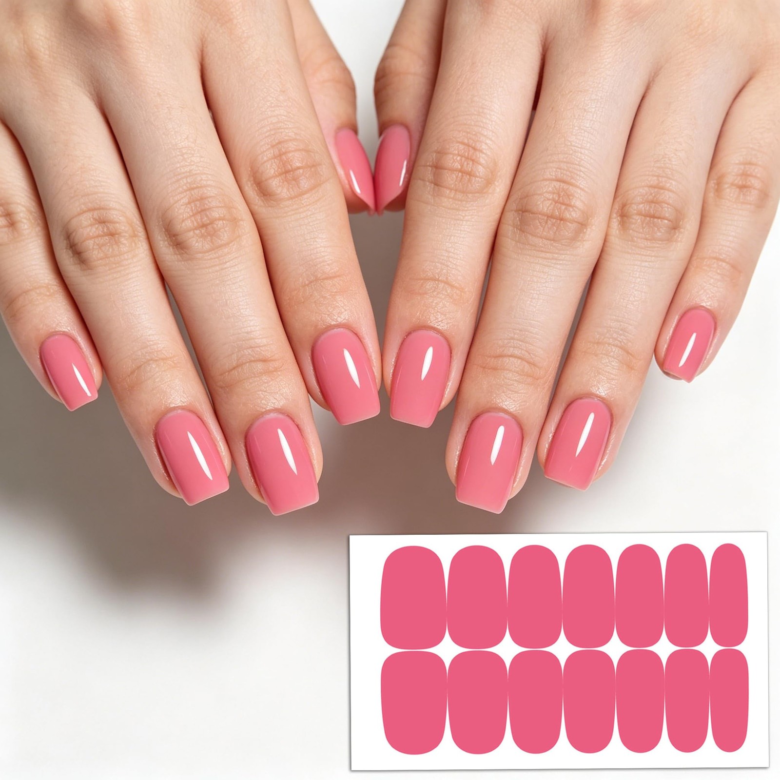 12 Sheets Luminous Solid Nail Polish Strips with File – Self-Adhesive Glow in…