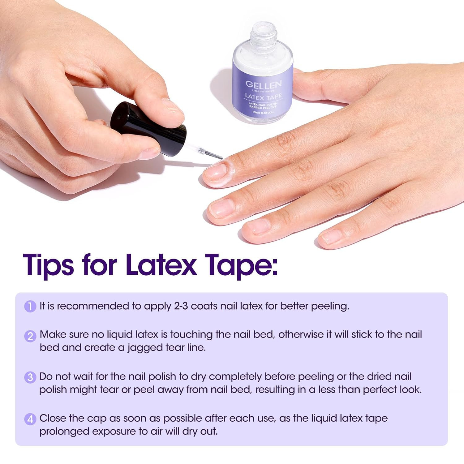 Liquid Latex for Nails, Peel off Cuticle Guard for Nail Polish Skin Barrier P…