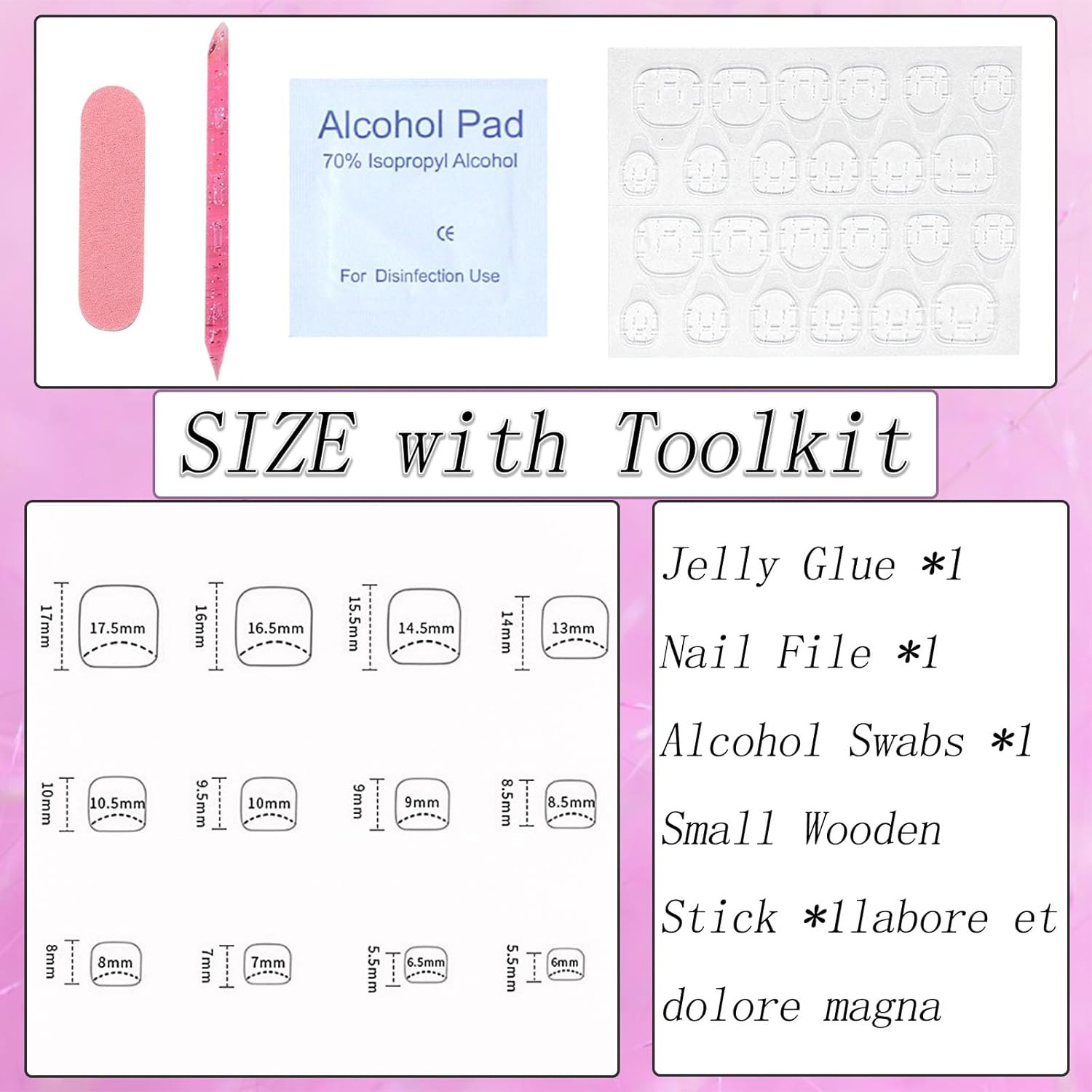 Short Square Acrylic Press-On Toenails – Glossy Red Full Cover, 24 Pcs