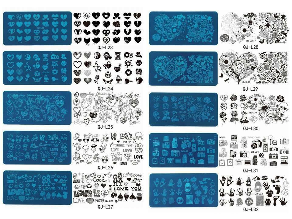 Valentine’s Day Nail Art DIY Stamping Metal Template Stencil Image Plate QJ