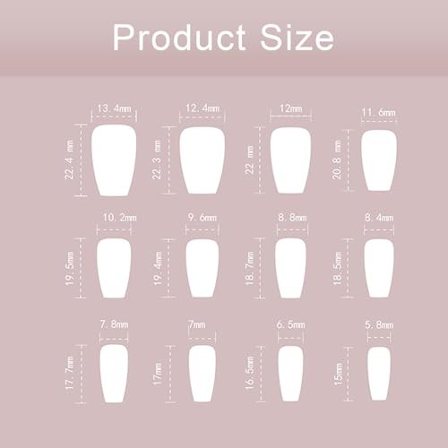 Silver Glitter French Tip Press On Nails, Coffin Fake Nails, Gradient Ombre