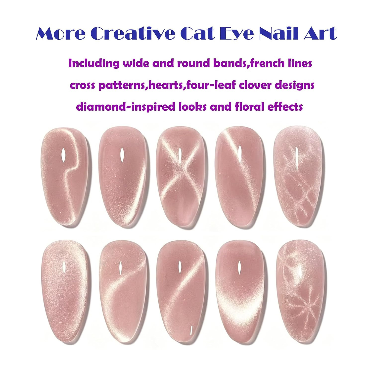 Cat Eye Gel Nail Polish Magnet Decoration Kits Cateye Magnet for Magnetic Nails