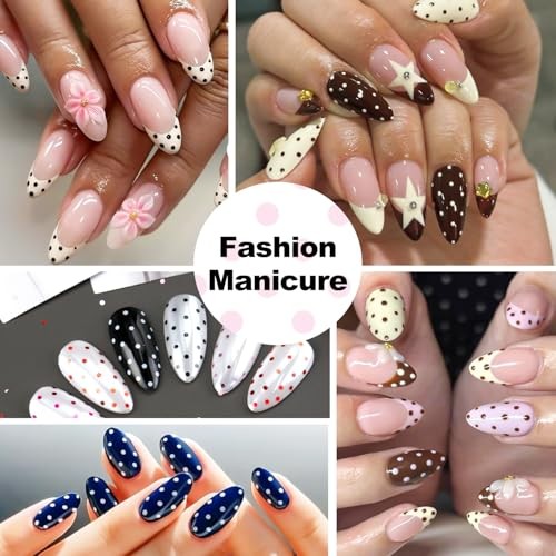 Mini Round Nail Art Glitter Sequin Set – 12 Colors Polka Dot Nail Glitter