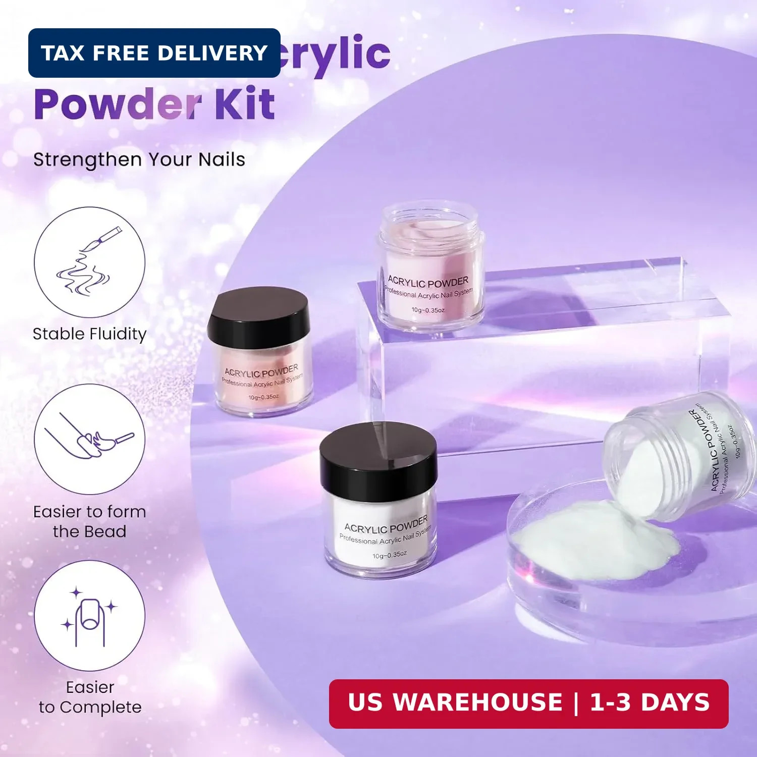 Nail Kit for Beginners with Everything: Professional Nails Kit Acrylic Set