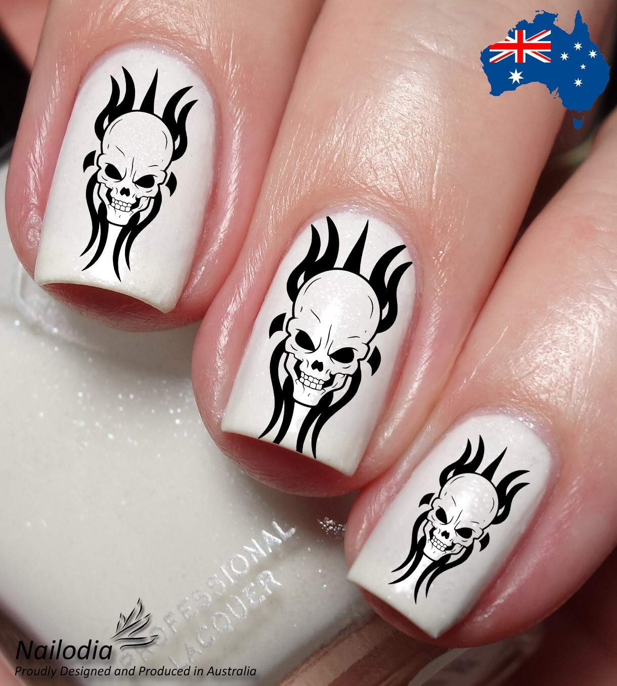 Tribal Skull Nail Art Decal Sticker Water Transfer Slider
